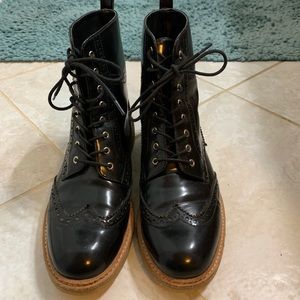 Zara Basic wingtip black boots